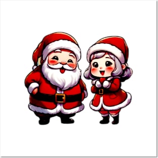 Happy Kawaii Santa Claus 06 Posters and Art